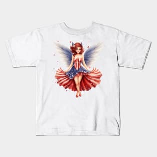 4th of July Fairy #6 Kids T-Shirt